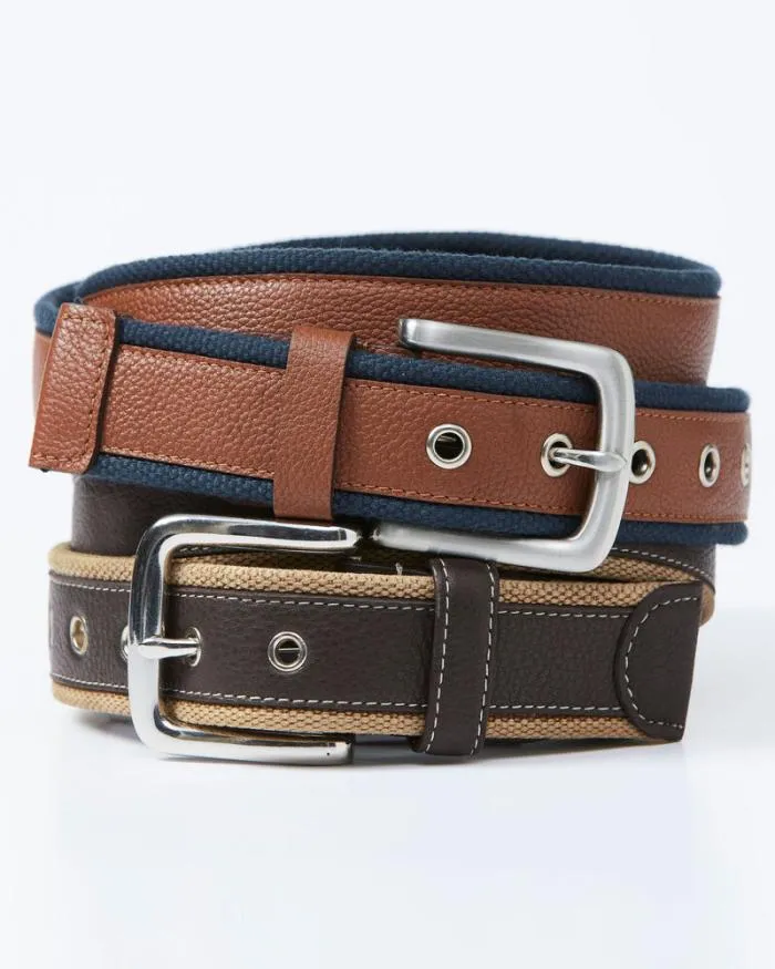 Cotton Traders Belts Leather Mix Belt 8211 Men