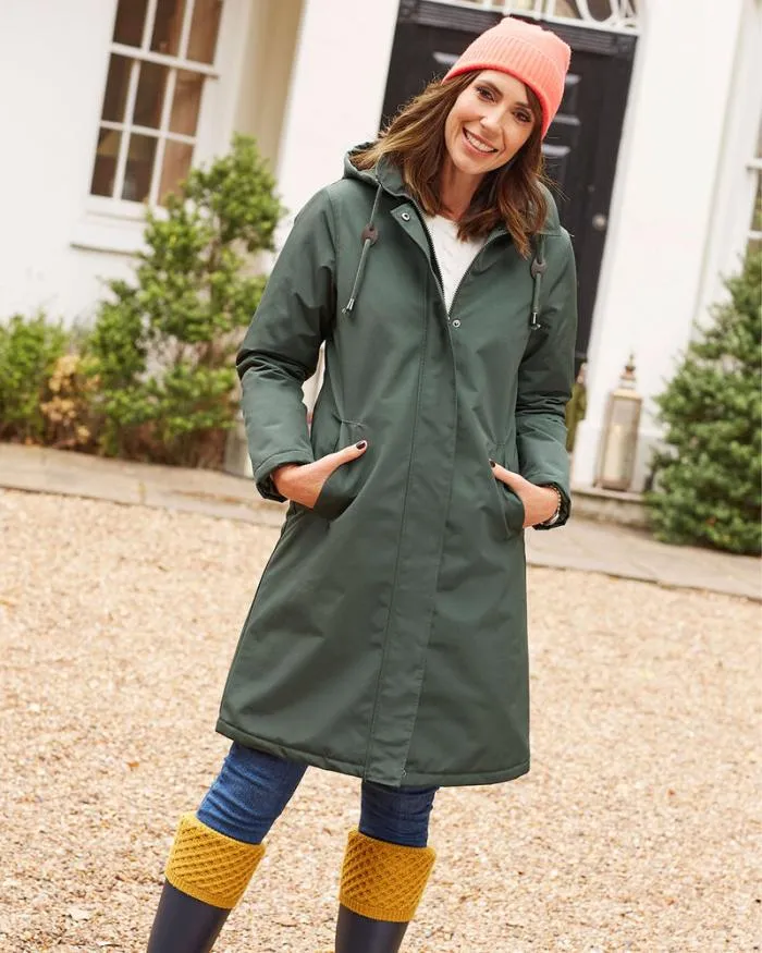 Cotton Traders Coats and Jackets Longline AllWeather FleeceLined Waterproof Coat 8211 Women