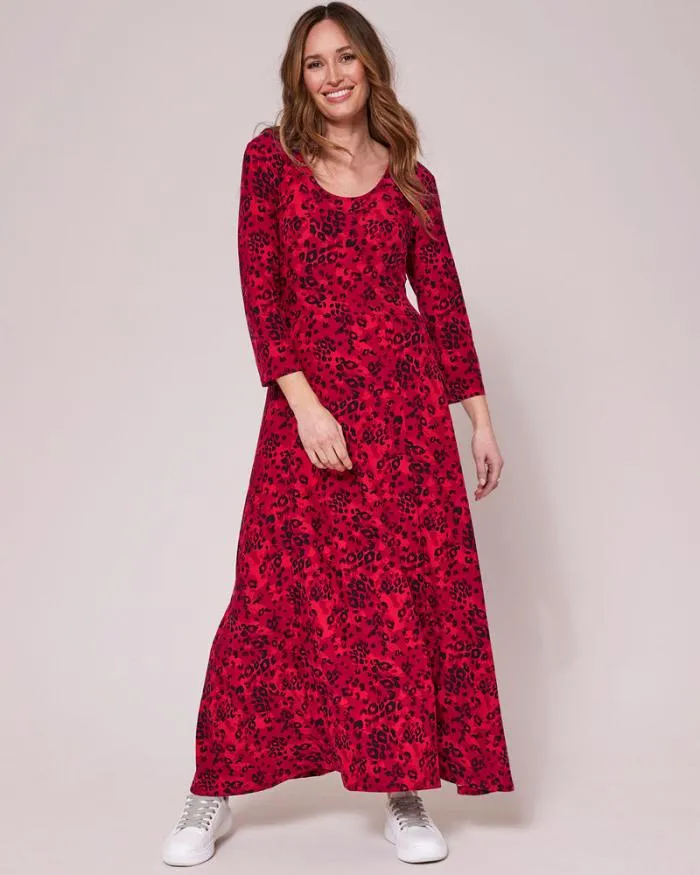 Cotton Traders Dresses Essential Jersey Print Maxi Dress 8211 Women