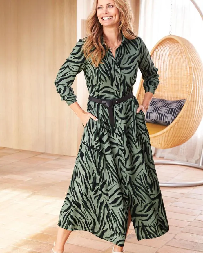 Cotton Traders Dresses Poppy Maxi Shirt Dress 8211 Black 8211 Women