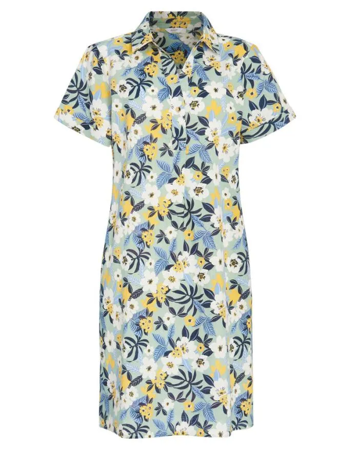 Cotton Traders Dresses Sunshine CottonLinen Printed Tunic Dress 8211 Women