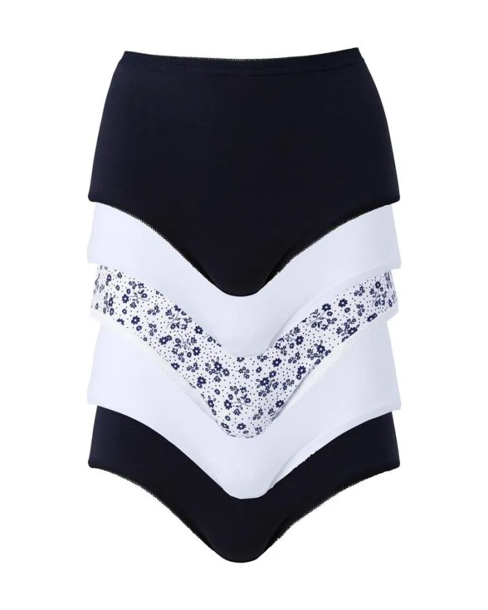 Cotton Traders Knickers 5 Pack High Leg Briefs 8211 Women