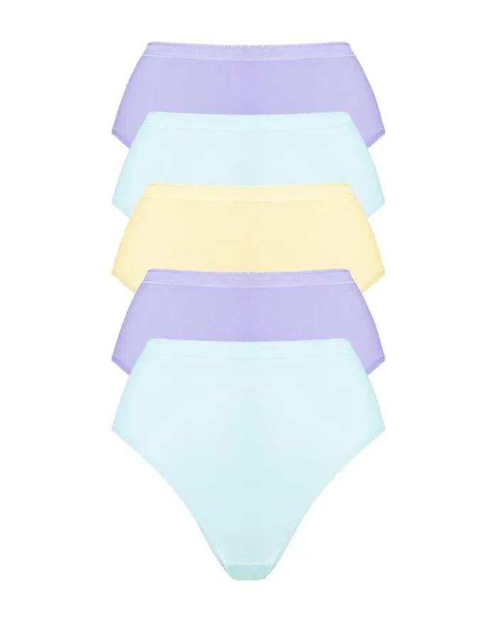 Cotton Traders Knickers 5 Pack High Leg Briefs 8211 Women