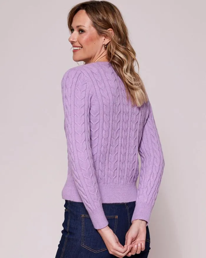 Cotton Traders Knitwear Cutest Cable Crew Neck Cardigan 8211 Women