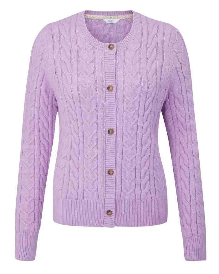 Cotton Traders Knitwear Cutest Cable Crew Neck Cardigan 8211 Women