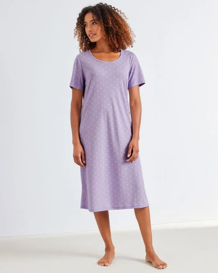 Cotton Traders Nightwear 2 Pack Short Sleeve Nighties 8211 Women
