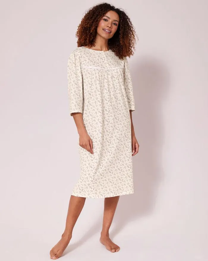 Cotton Traders Nightwear Button Front Sleeve Nightdress 8211 Women