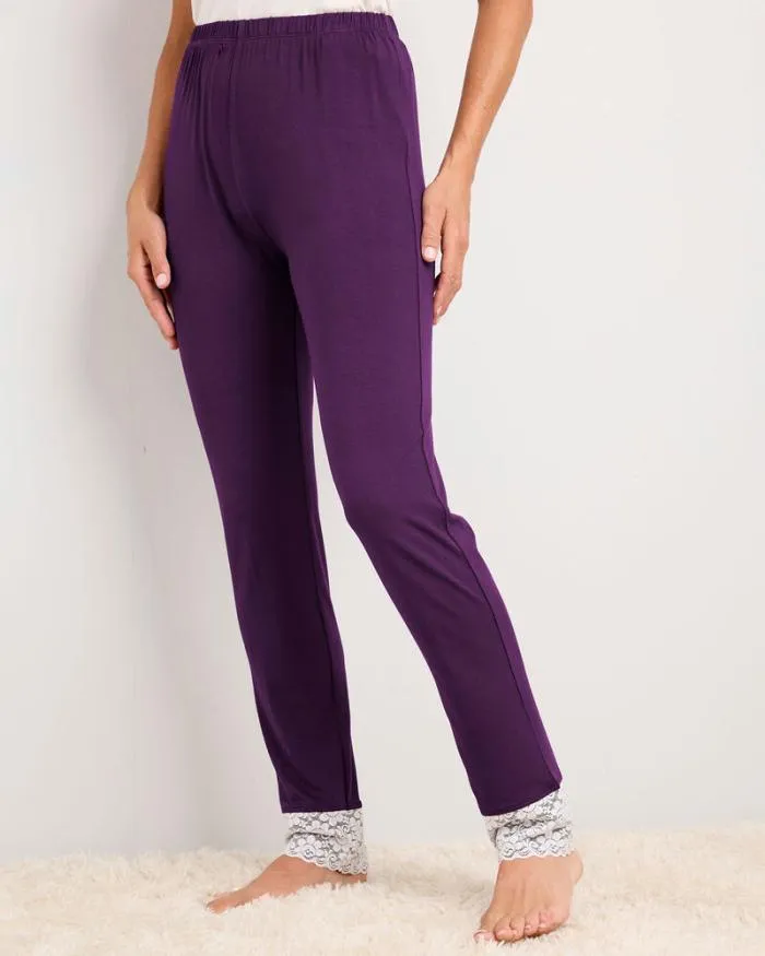 Cotton Traders Nightwear Lace Trim PJ Bottoms 8211 Women