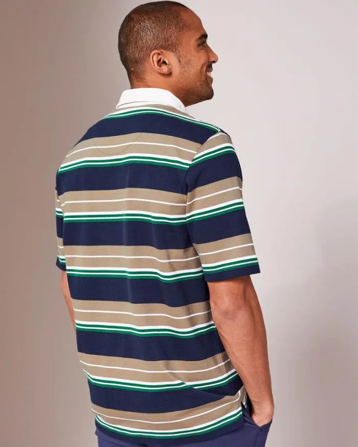 Cotton Traders Rugby Guinness Short Sleeve Stripe Rugby Shirt 8211 Men