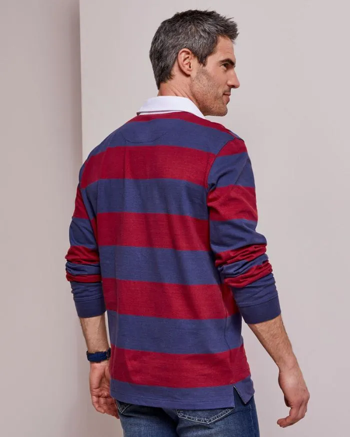 Cotton Traders Rugby Long Sleeve Heritage Rugby Shirt 8211 Men