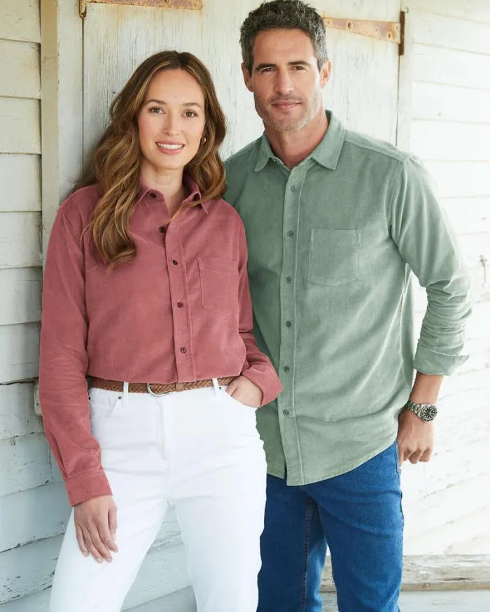Cotton Traders Shirts and Blouses Long Sleeve Cord Shirt 8211 WomenMenUnisex