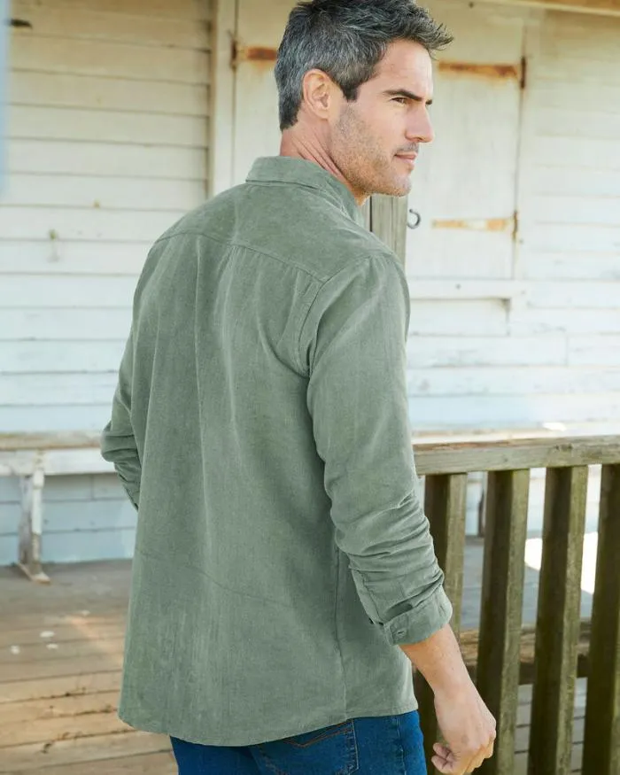 Cotton Traders Shirts and Blouses Long Sleeve Cord Shirt 8211 WomenMenUnisex