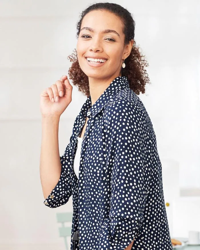 Cotton Traders Shirts and Blouses Petunia Long Sleeve Printed Shirt 8211 Women
