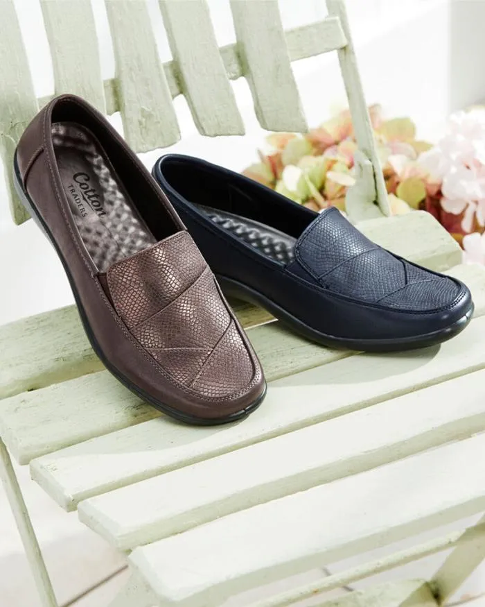 Cotton Traders Shoes Flexisole Patchwork SlipOn Shoes 8211 Women