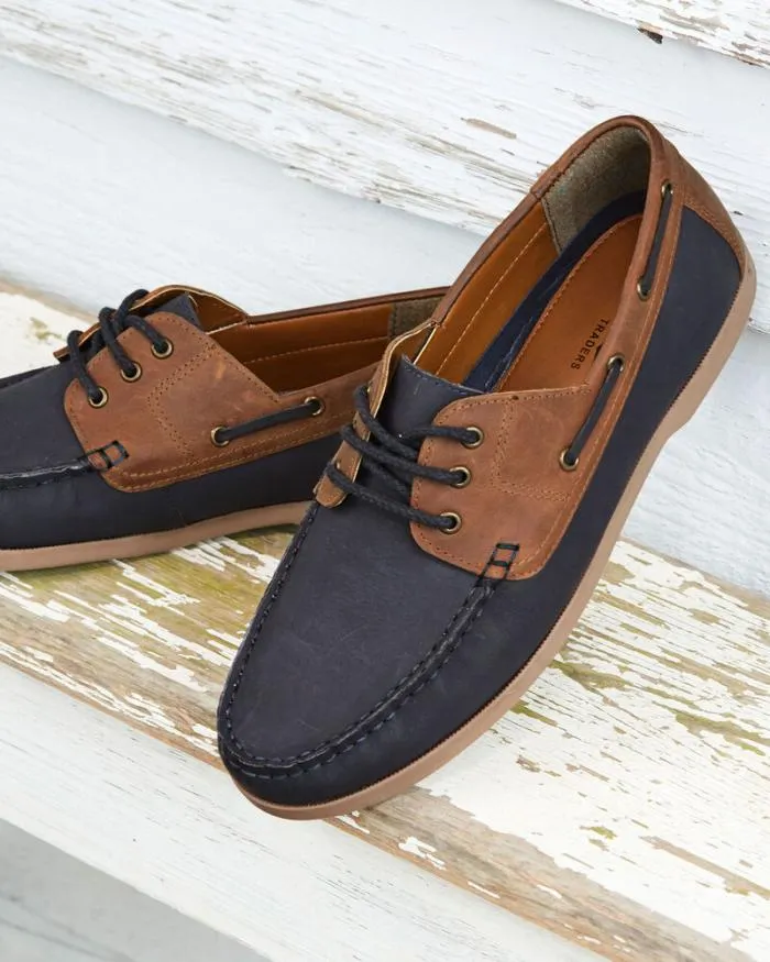 Cotton Traders Shoes Leather LaceUp Boat Shoes 8211 Men