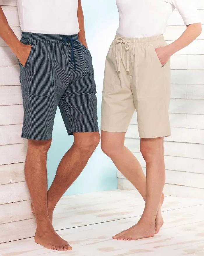Cotton Traders Shorts Cotton PullOn Shorts 8211 WomenMenUnisex