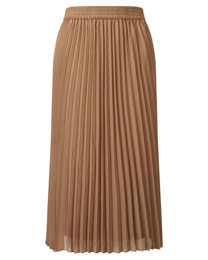 Cotton Traders Skirts Swishy Pleated Midi Skirt 8211 Women