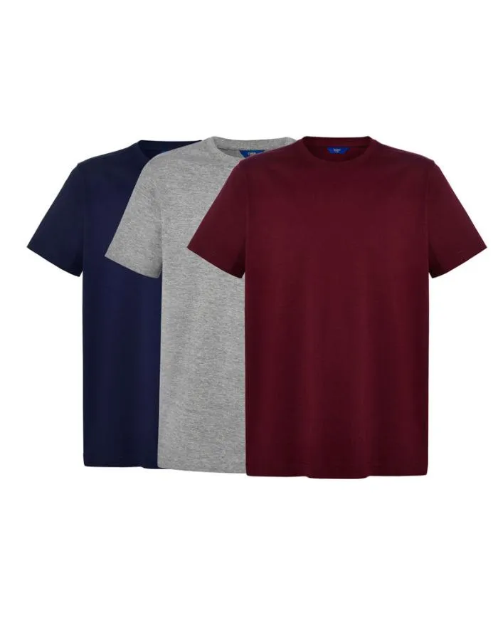 Cotton Traders Tops and TShirts 3 Pack Short Sleeve Vests 8211 Men