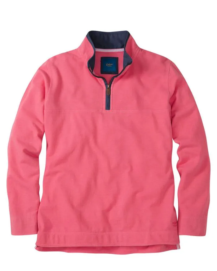 Cotton Traders Tops and TShirts Half Zip Pique Top 8211 WomenMenUnisex