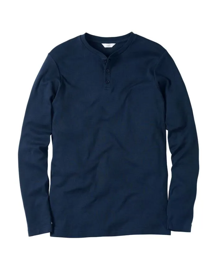 Cotton Traders Tops and TShirts Long Sleeve Grandad Base Layer 8211 WomenMenUnisex