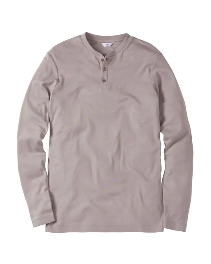 Cotton Traders Tops and TShirts Long Sleeve Grandad Base Layer 8211 WomenMenUnisex