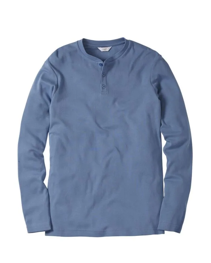 Cotton Traders Tops and TShirts Long Sleeve Grandad Base Layer 8211 WomenMenUnisex