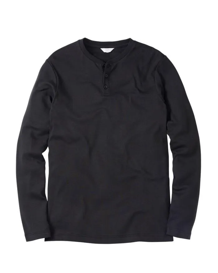 Cotton Traders Tops and TShirts Long Sleeve Grandad Base Layer 8211 WomenMenUnisex