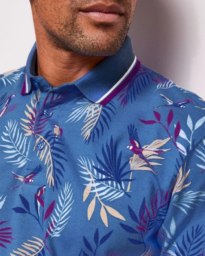 Cotton Traders Tops and TShirts Short Sleeve Printed Polo Shirt 8211 Men
