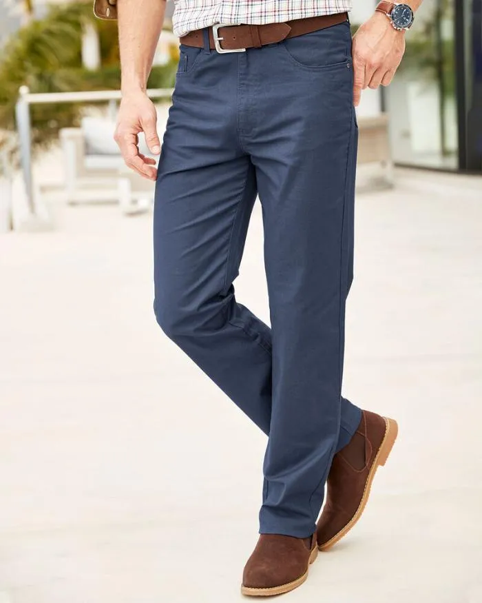 Cotton Traders Trousers Brushed Textured Jeans 8211 Men