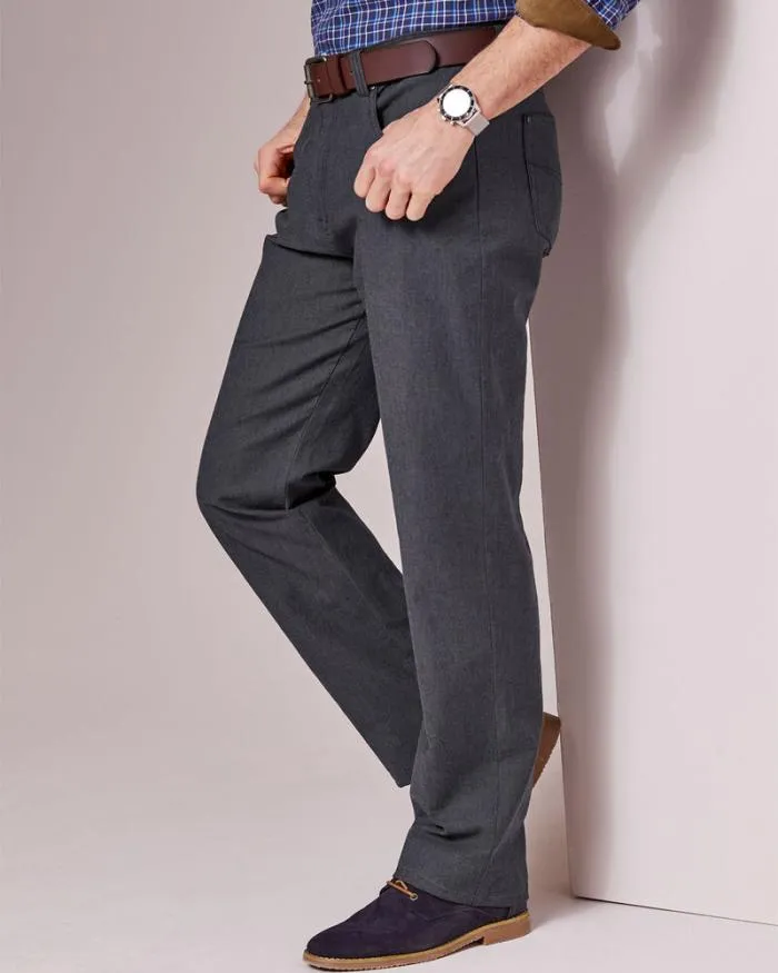 Cotton Traders Trousers Brushed Textured Jeans 8211 Men