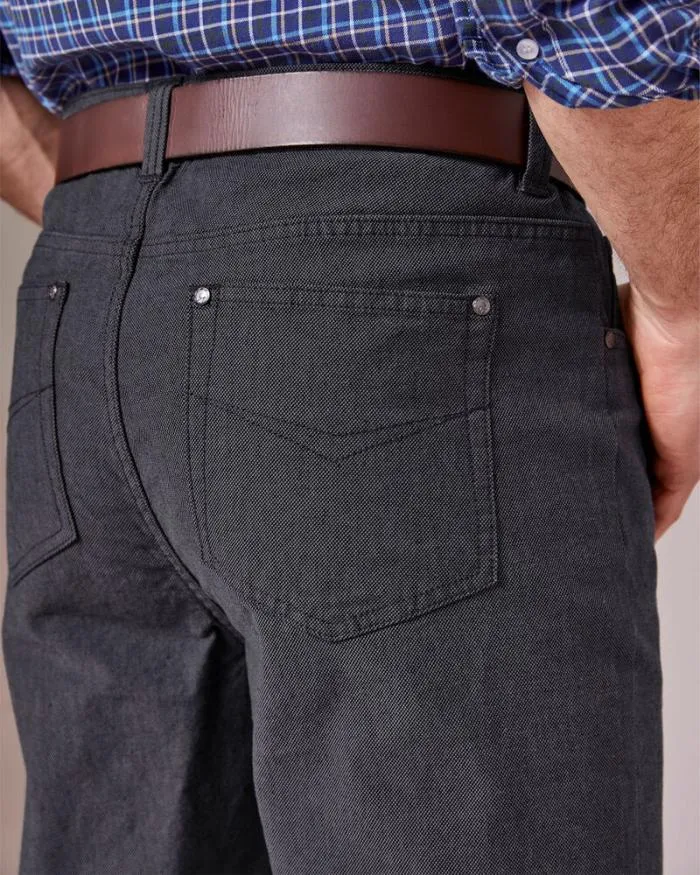 Cotton Traders Trousers Brushed Textured Jeans 8211 Men