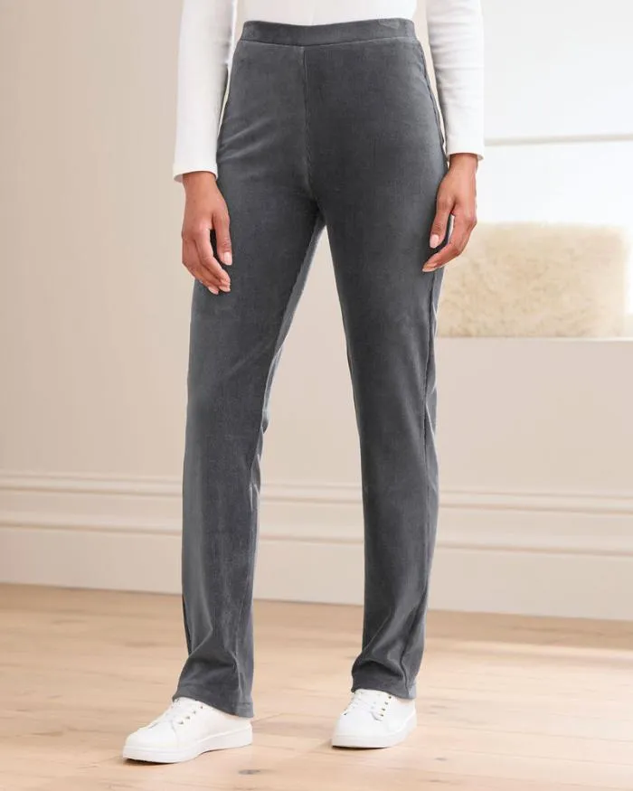 Cotton Traders Trousers SlimLeg PullOn Stretch Jersey Cord Trousers 8211 Women