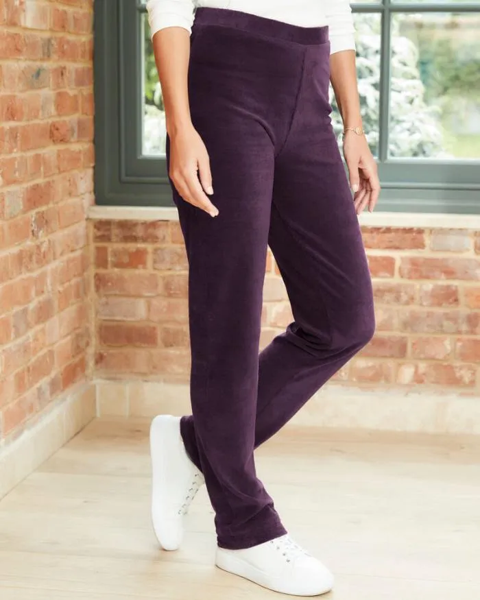 Cotton Traders Trousers SlimLeg PullOn Stretch Jersey Cord Trousers 8211 Women