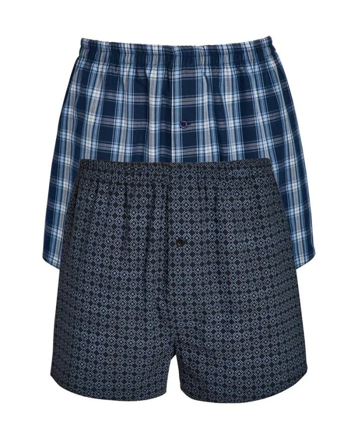 Cotton Traders Underwear 2 Pack Woven Boxers 8211 Men