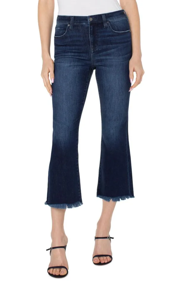 CROPS Women Liverpool Los Angeles HANNAH CROP FLARE WITH FRAY HEM Upland