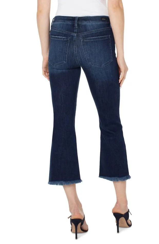 CROPS Women Liverpool Los Angeles HANNAH CROP FLARE WITH FRAY HEM Upland