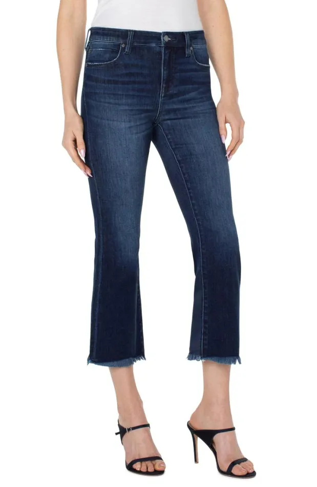 CROPS Women Liverpool Los Angeles HANNAH CROP FLARE WITH FRAY HEM Upland