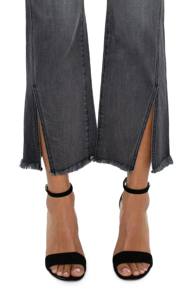 CROPS Women Liverpool Los Angeles HANNAH CROP FLARE WITH FRONT SIDE SLIT Morel
