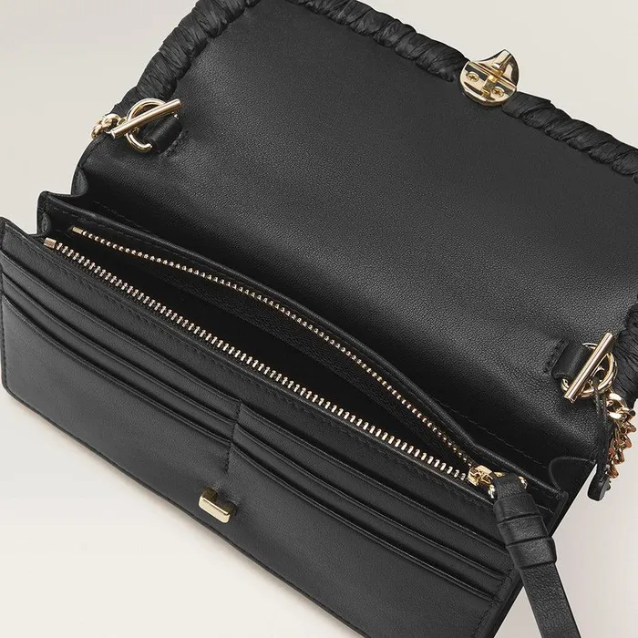 Cross Body Bags Bags Helen Kaminski Blisse Wallet With Raffia Blackcharcoal