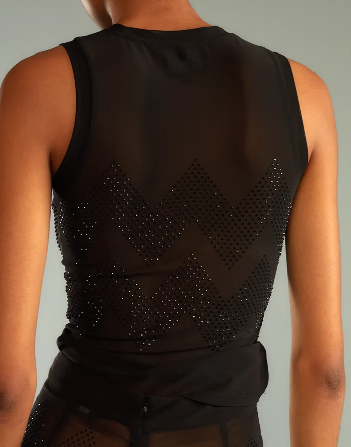 Cynthia Rowley Amelia Crystal Mesh Top Women Party Shop Cynthia Rowley Amelia Crystal Mesh Top Women Party Shop