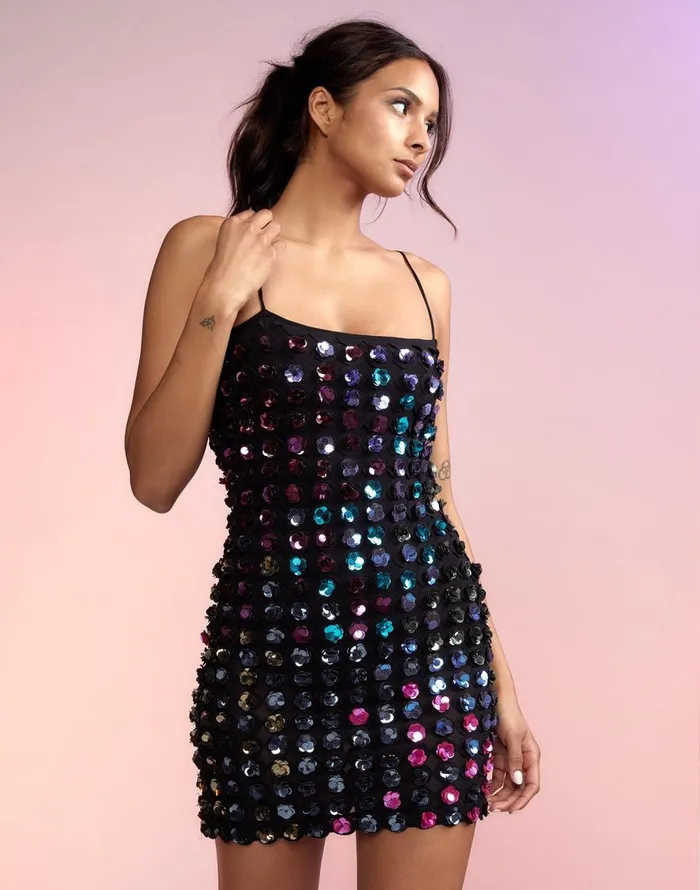 Cynthia Rowley Bella Sequin Applique Dress Women Dresses Cynthia Rowley Bella Sequin Applique Dress Women Dresses