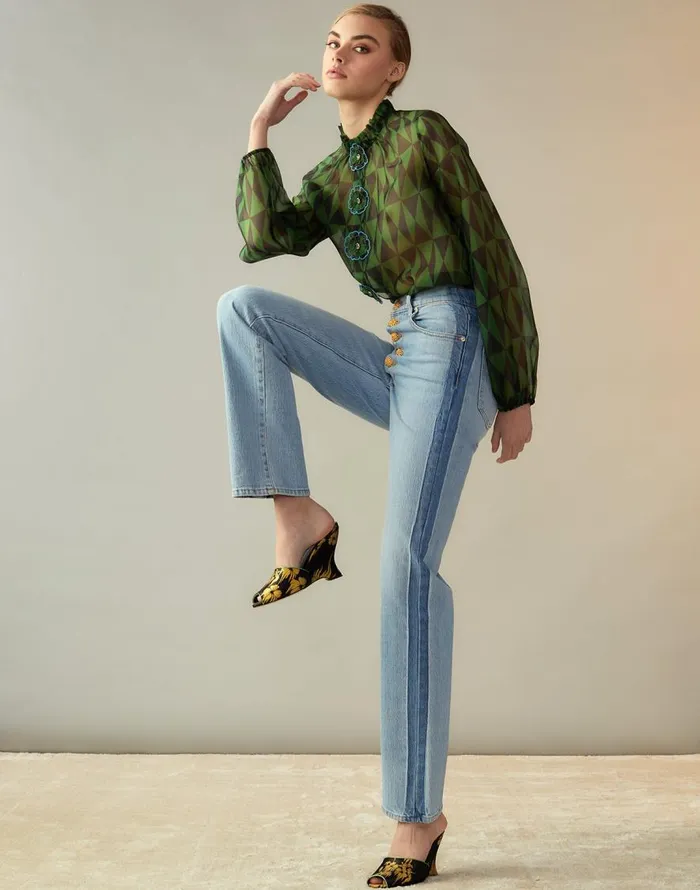 Cynthia Rowley Evergreen Silk Organza Shirt Women Tops Cynthia Rowley Evergreen Silk Organza Shirt Women Tops