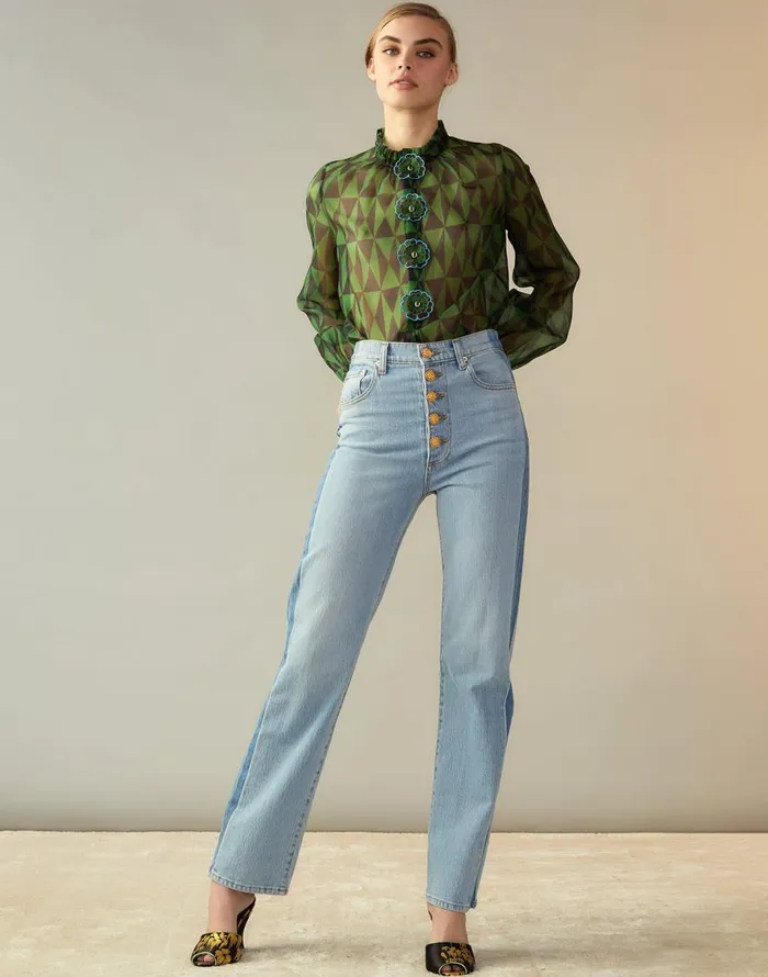Cynthia Rowley Evergreen Silk Organza Shirt Women Tops Cynthia Rowley Evergreen Silk Organza Shirt Women Tops