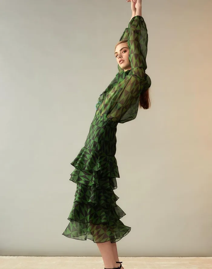 Cynthia Rowley Evergreen Silk Organza Skirt Women Bottoms Cynthia Rowley Evergreen Silk Organza Skirt Women Bottoms