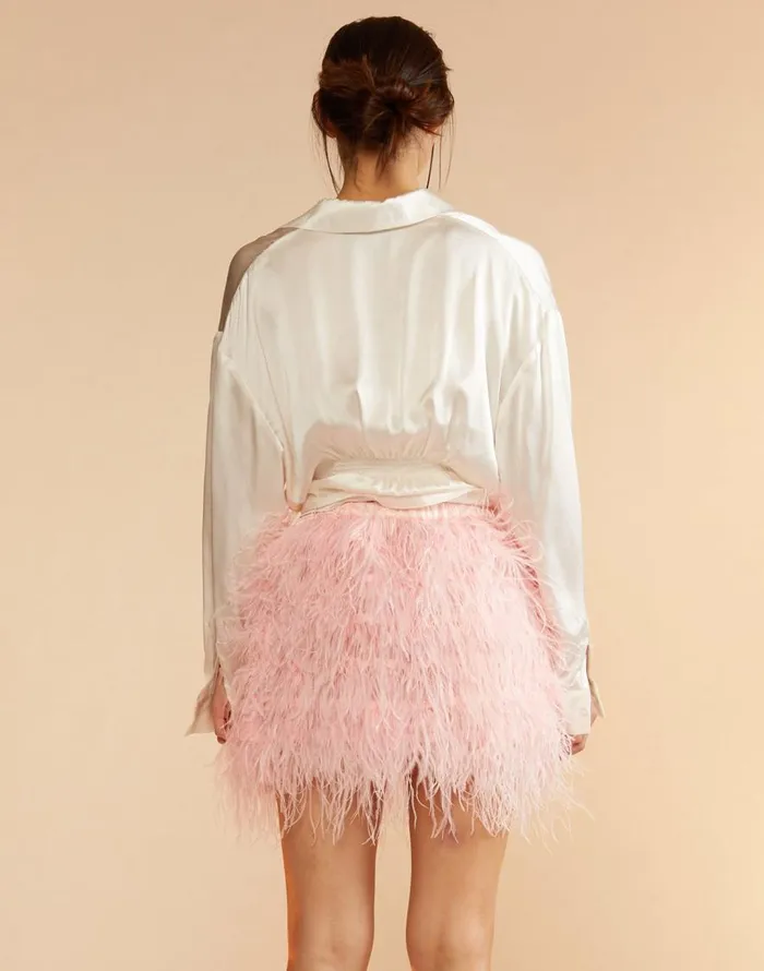 Cynthia Rowley Feather Skirt Women Bottoms Cynthia Rowley Feather Skirt Women Bottoms