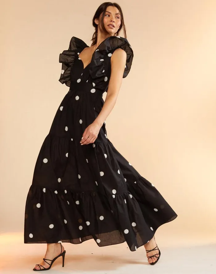 Cynthia Rowley Gabriella Ruffle Dress Women Dresses