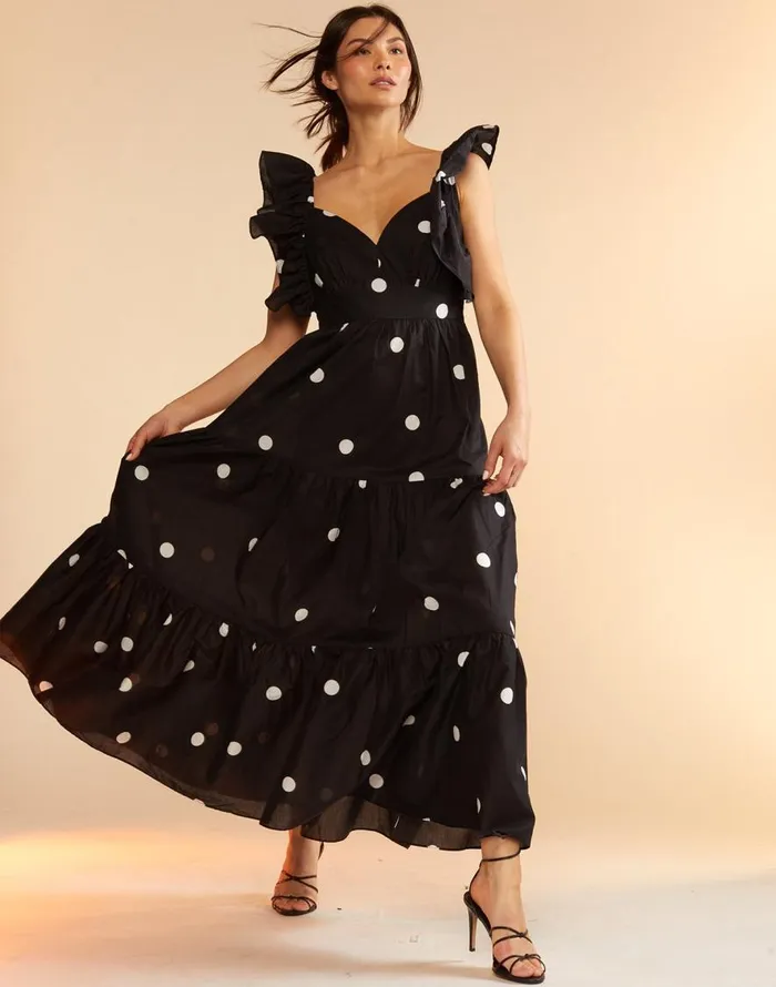 Cynthia Rowley Gabriella Ruffle Dress Women Dresses