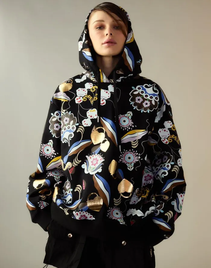 Cynthia Rowley Gilded Garden Sweatshirt Women Tops