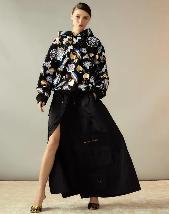 Cynthia Rowley Gilded Garden Sweatshirt Women Tops Cynthia Rowley Gilded Garden Sweatshirt Women Tops