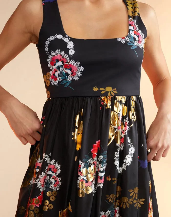 Cynthia Rowley Gold Foil Isla Dress Women Dresses Cynthia Rowley Gold Foil Isla Dress Women Dresses